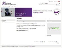 Tablet Screenshot of formulastudent.hs-weingarten.de